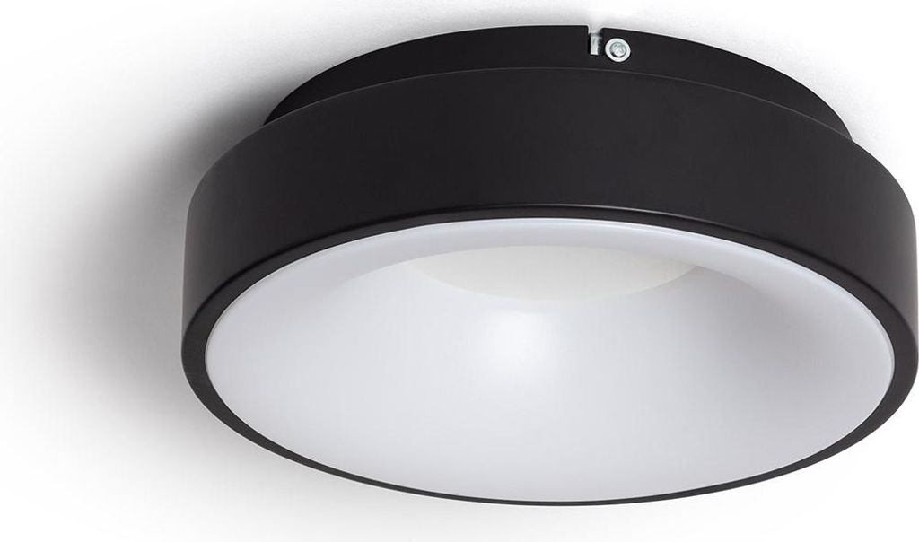 LED-Deckenleuchte 20W Rund Metall Ø300 mm CCT Wählbar Jacob Schwarz