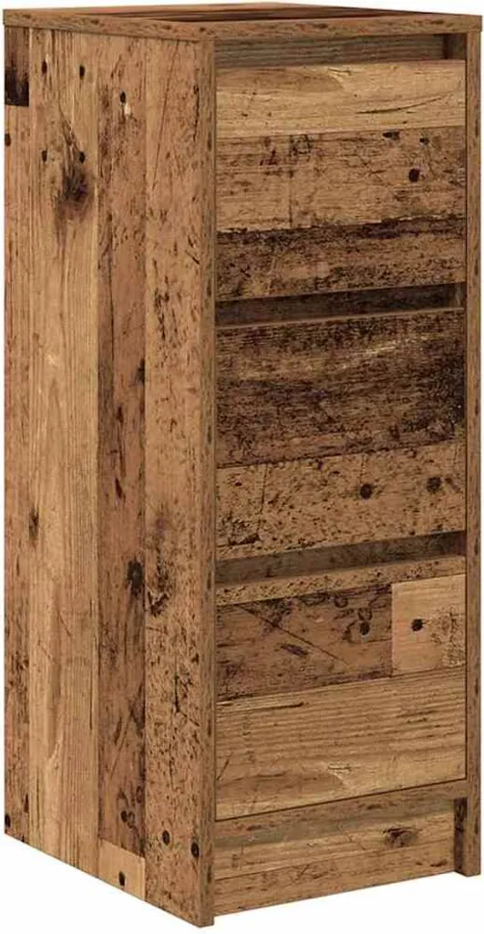 Buffet gain de place imitation vieux bois pour espaces étroits