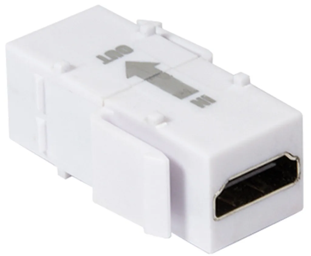 Connettore modulare LogiLink Keystone da presa HDMI a presa HDMI con ripetitore bianco (confezione da 1)