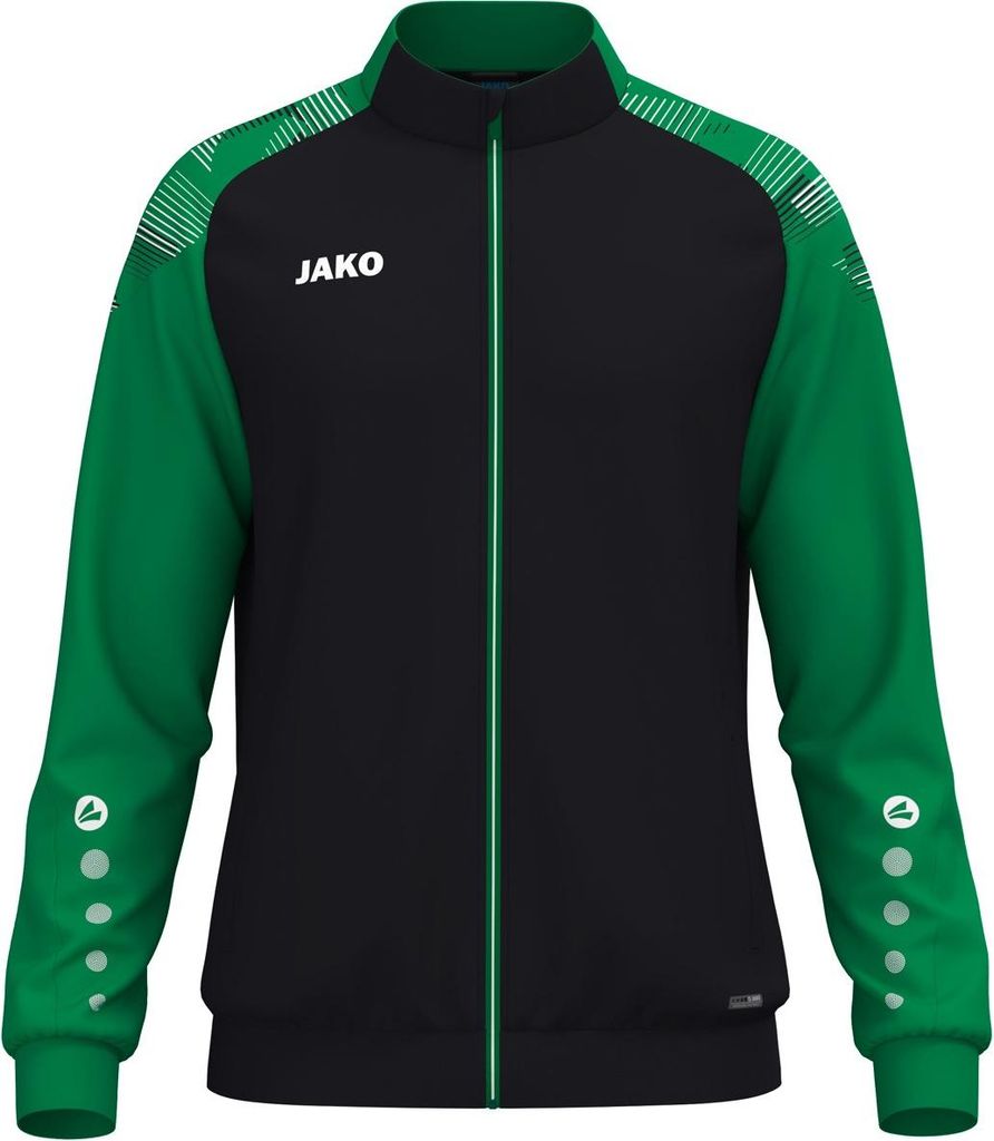 Jako Polyesterjacke Sonic - schwarz/grün, Größe:M