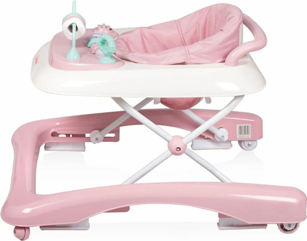 Aider Bébé à Marcher : Trotteur Baninni Pio Rose Stable et Confort - 4