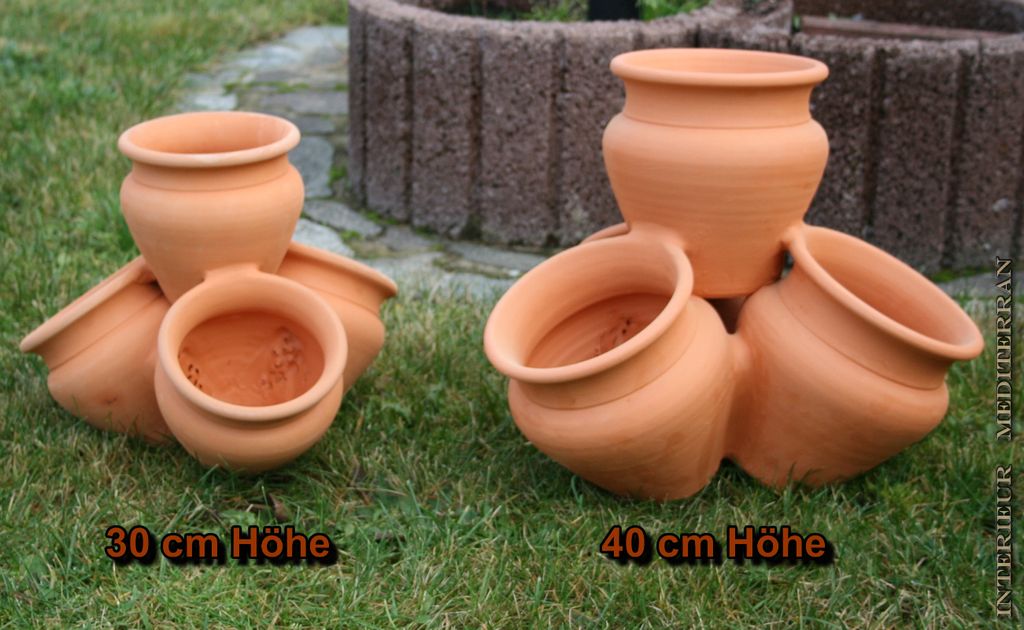 Pflanzkübel Kräutertopf 4er Pflanztopf TERRACOTTA "Plantas" Produktbild 