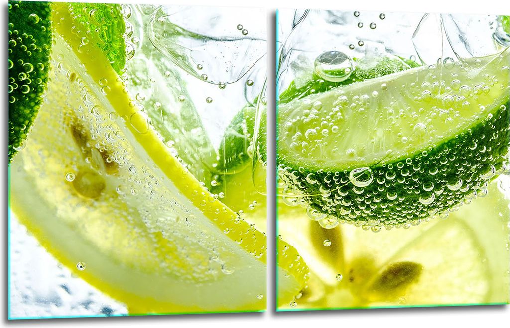 Herdabdeckplatten 2x40x52 Glaskeramikkochfeld 2-Teilig Glas Spritzschutz Limette