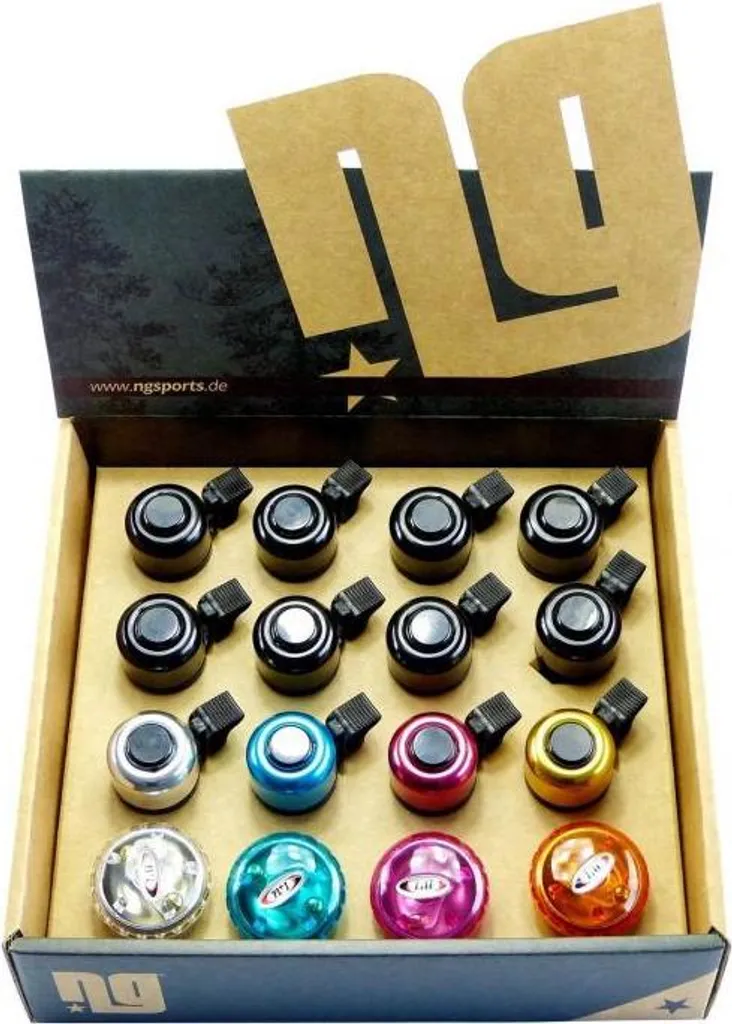 Équipement Vélo Sécurité : Lot 16 Sonnettes NG Sports Bell Box 3.0 Pro