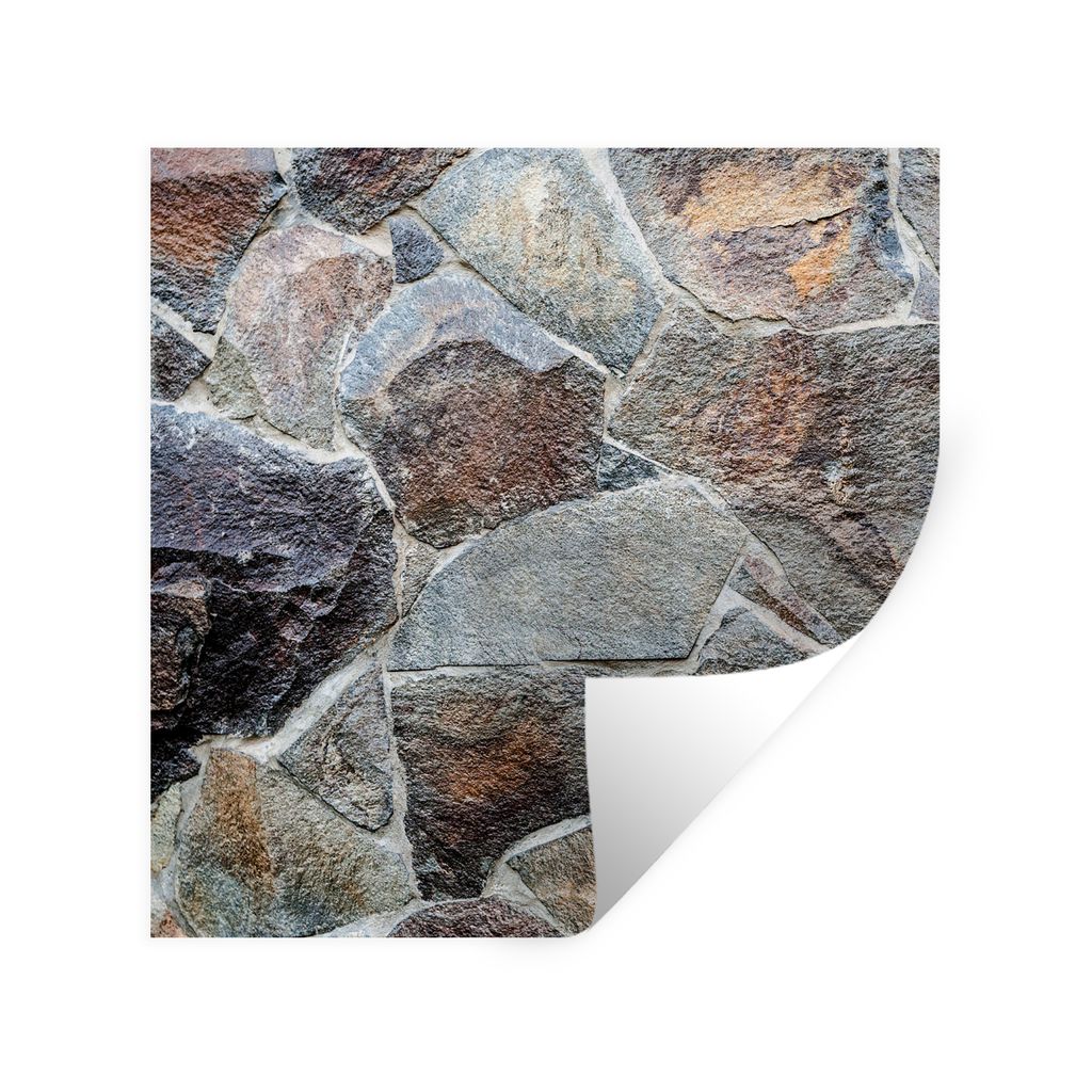MuchoWow Wandtattoo Wandsticker Wandaufkleber Mauern - Steine - Robust 50x50 cm Selbstklebend und Repositionierbar - Selbstklebend - Fototapeten