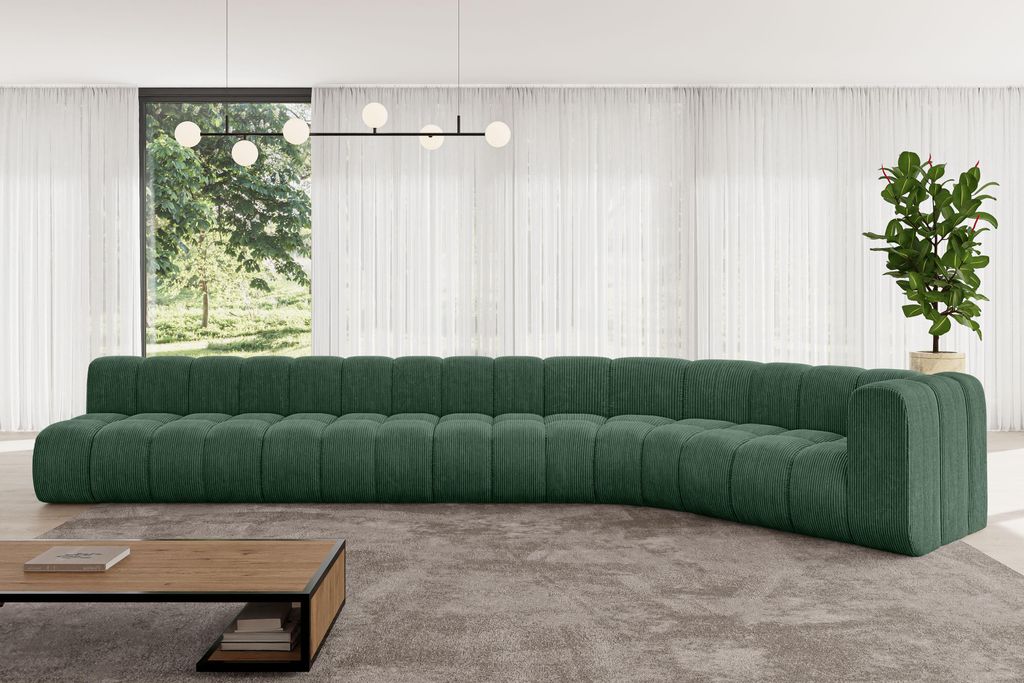 ALTDECOR Modulares Sofa Ecksofa in L-Form - Karex-L3 - 490x194x70 cm Grün - Corner modular Sofa Eckcouch Couch Wohnlandschaft Cauchsofa Bodensofa ...