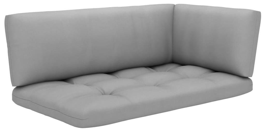 vidaXL 6-tlg. Paletten-Lounge-Set Grau Imprägniertes Kiefernholz