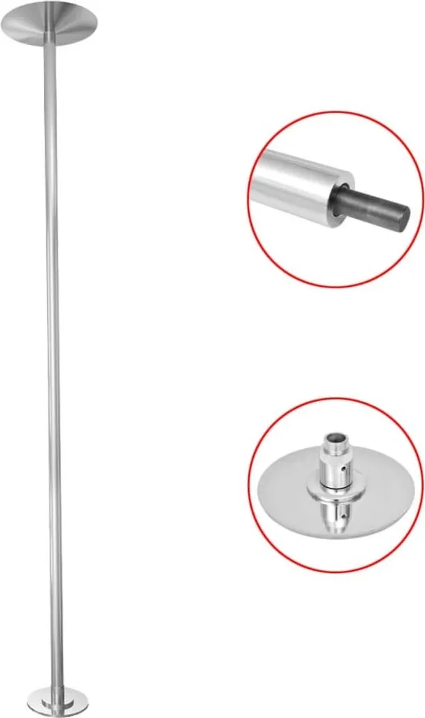 Barre de Pole Dance vidaXL 45mm Réglable de 224 à 275 cm Haute Qualité