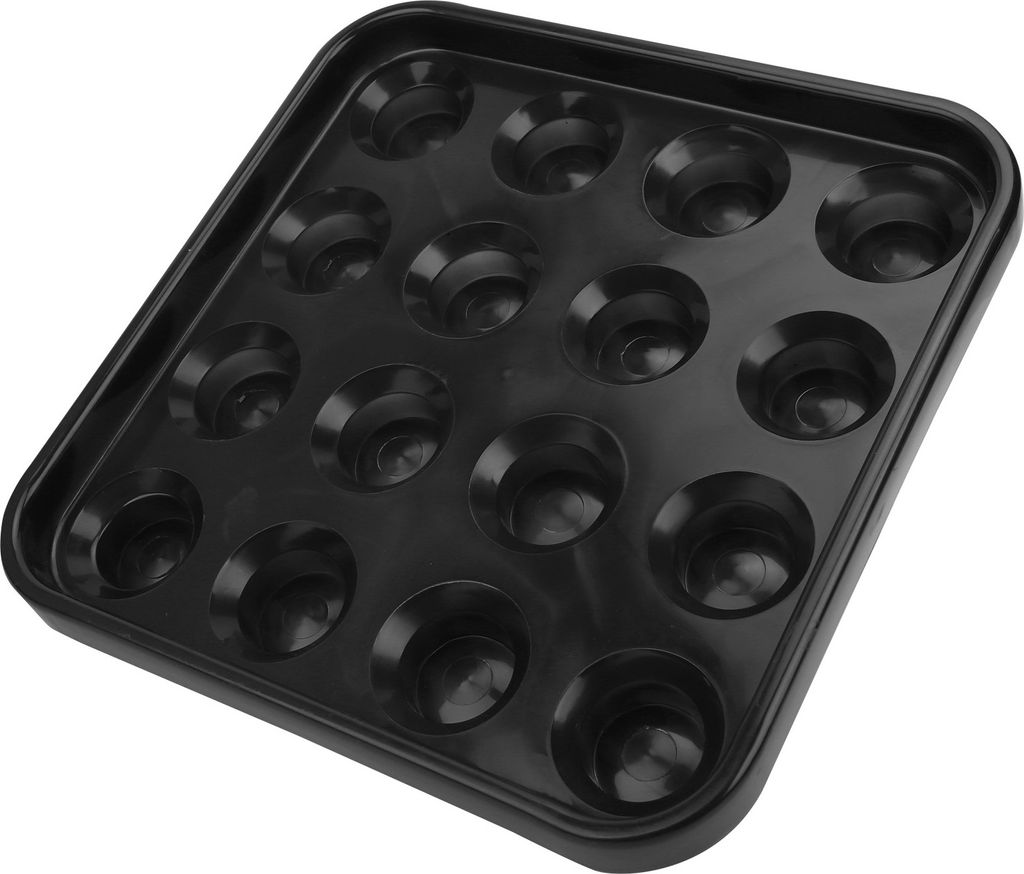 Billardkugel-Tablett, Snooker-Kugeltablett, 16 Löcher Billard Ball Halter Tray, Zubehör für Billardspiele, Schwarz