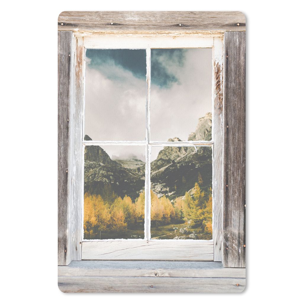 MuchoWow Mauspad Mousepad Durchschaubar - Holz - Berge 40x60 cm - Mousepads - Maus Mat - Pad - Mausunterlage - Schreibtisch Accesoire