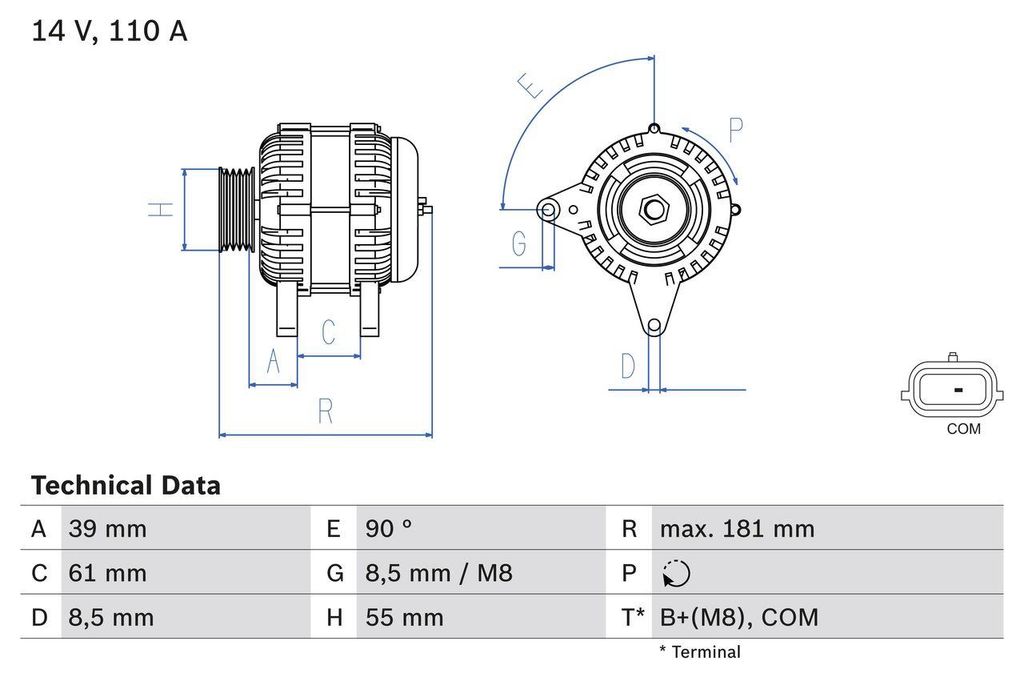 BOSCH 0 986 080 800 Generator x
