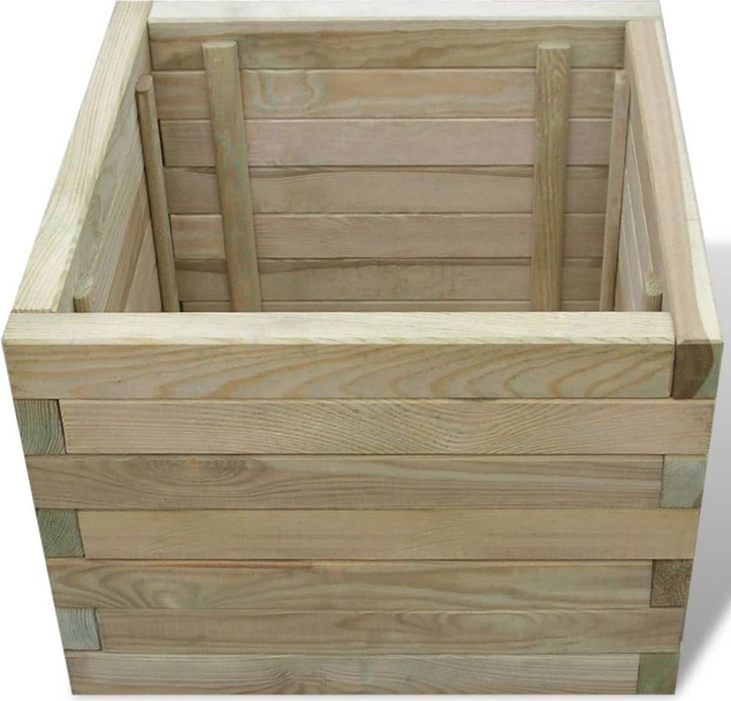 vidaXL Hochbeet 50x50x40 cm Holz Quadratisch Produktbild 2