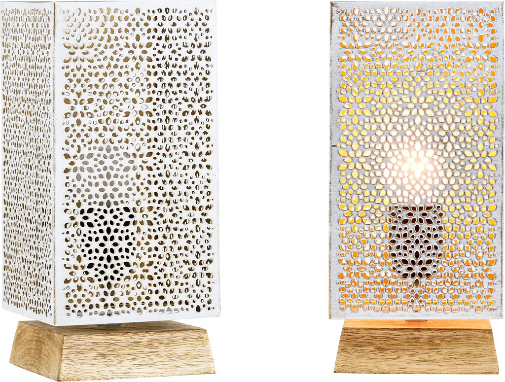 Set Regalo 2 Lampade Autigan Bianco | Design Boho Chic da Tavolo - 5