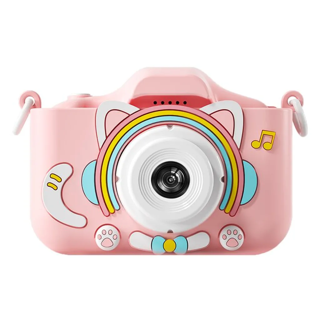 ZELURXX Caméra Enfants Chat Rose : Double Objectif 1080P et Écran IPS