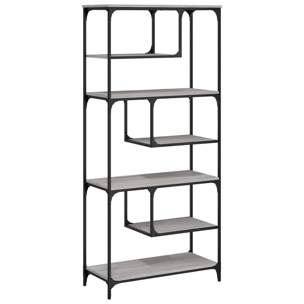 vidaXL Bücherregal Grau Sonoma 81x36x176 cm Holzwerkstoff