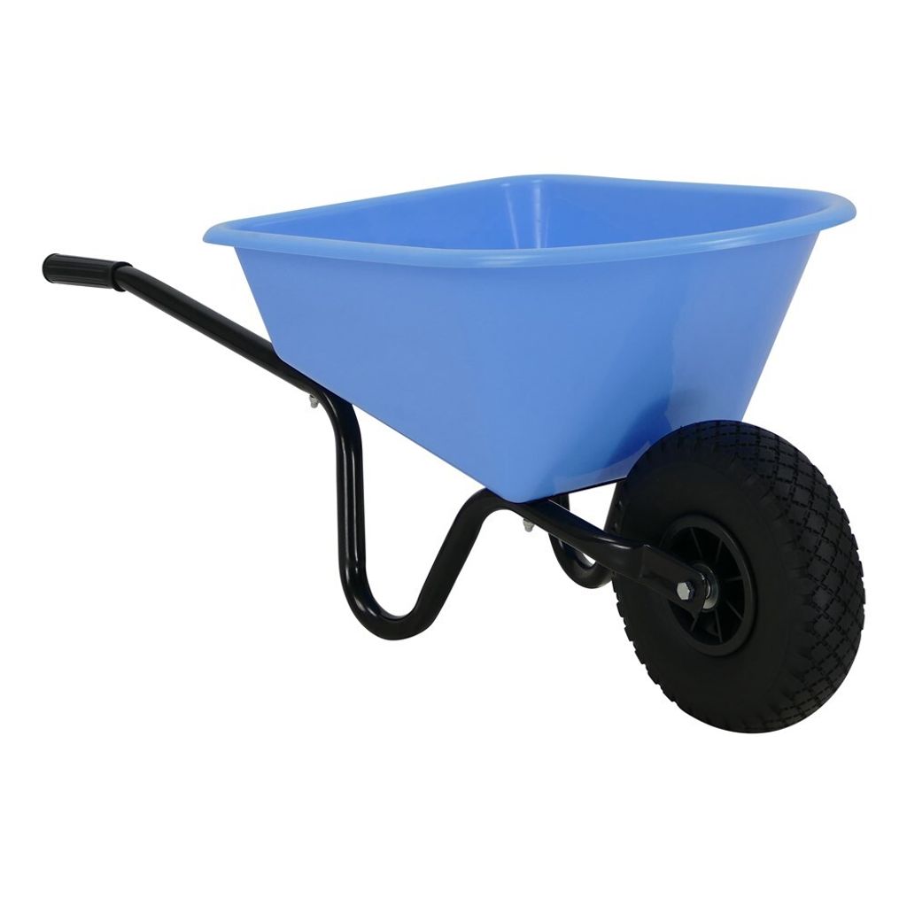 Blaue Kinderschubkarre 30 Liter für Gartenarbeit, Produktbild 