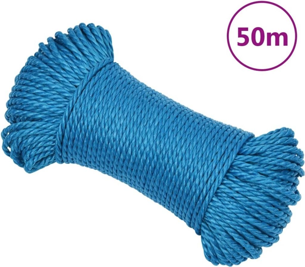 The Living Store Arbeitsseil Blau 8 mm 50 m Polypropylen