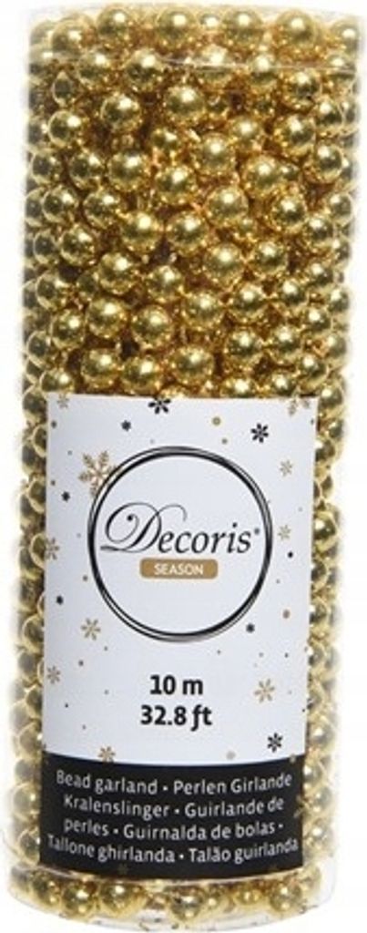Perlenkette Weihnachtsbaumkette 10 m gold Produktbild 