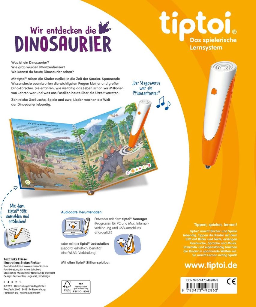 Ravensburger tiptoi: We ontdekken de dinosaurussen Productafbeelding 