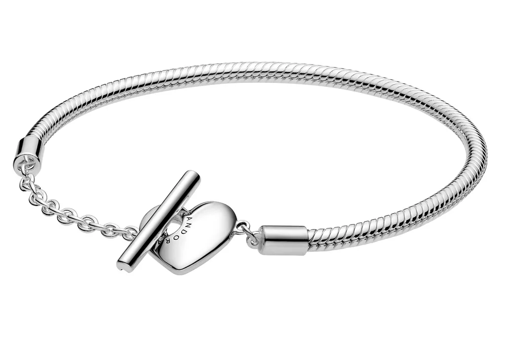 Bracelet Charms Pandora avec Fermoir Cœur T pour Personnalisation 17cm