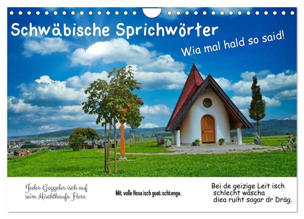 Schwäbische Sprichwörter 1 Wi ma hald so said! (Wandkalender 2027 DIN A4 quer), CALVENDO Monatskalender