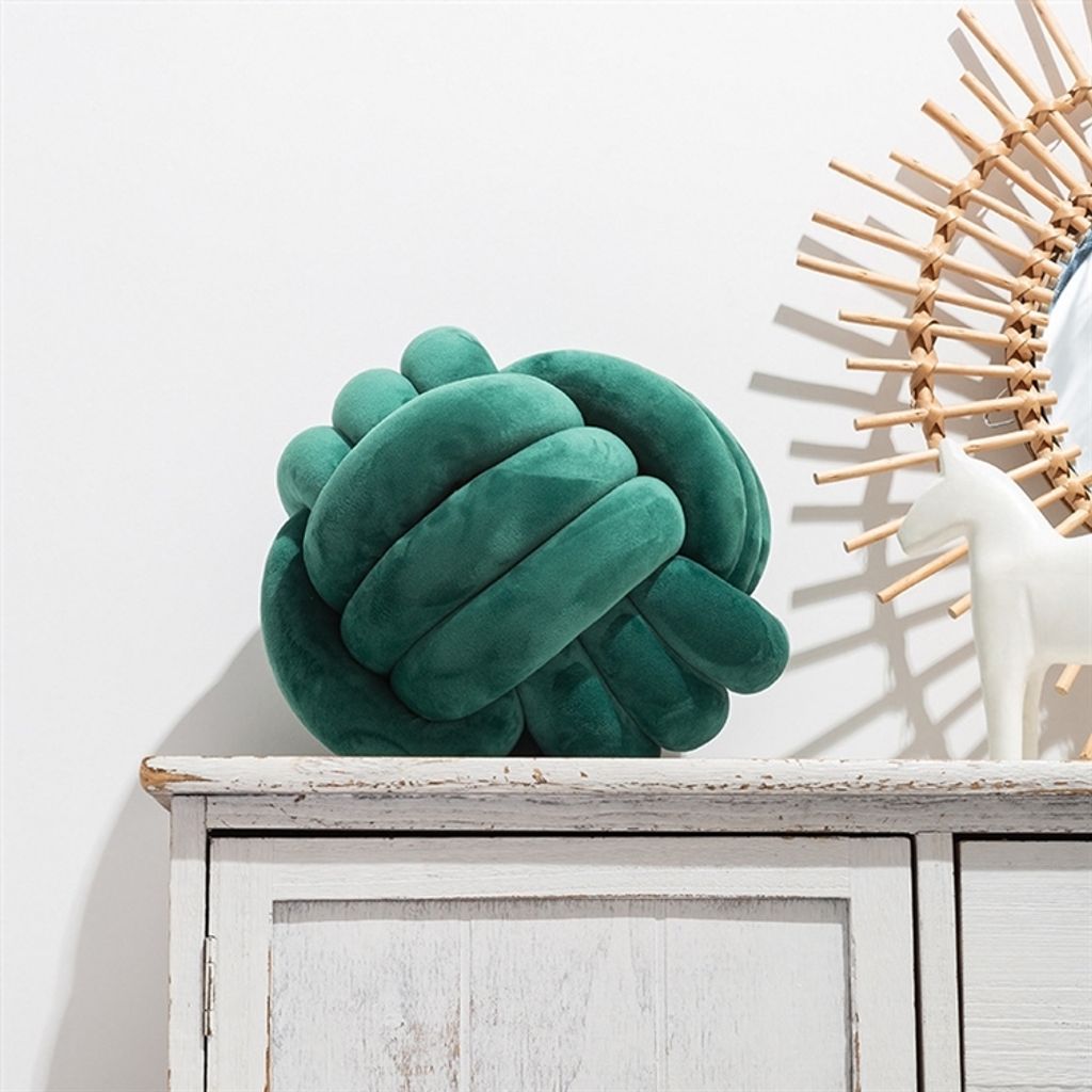 28x28 cm Dekokissen Gestricktes Kissen Sofakissen Bettkissen Handgestricktes Kissen, Grün