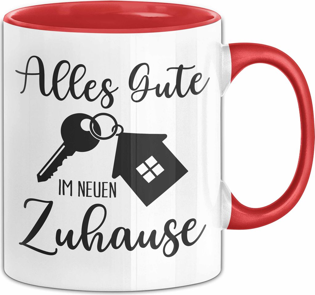 Einzugsgeschenke Wohnung Tasse Haus Umzug Geschenkidee Alles Gute Zum Umzug Geschenkidee Alles Gute Im Neuen Zuhause Kaffee-Becher (Rot)