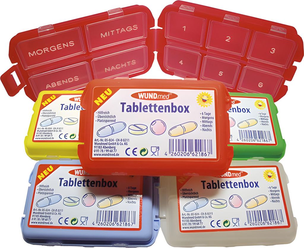 Wundmed Tablettenbox 1 Stück, farblich sortiert Produktbild 