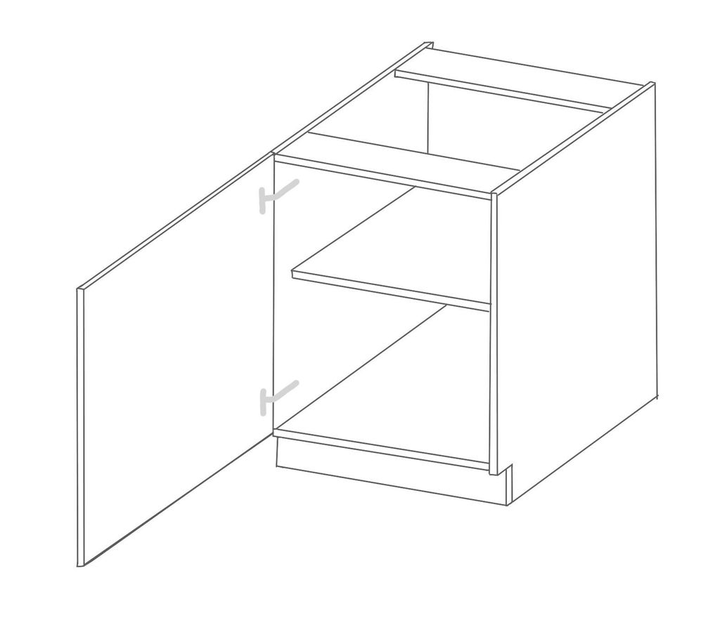 Dolní jednodveřová skříňka BERIT - šířka 60 cm, dub Obrázek produktu 2