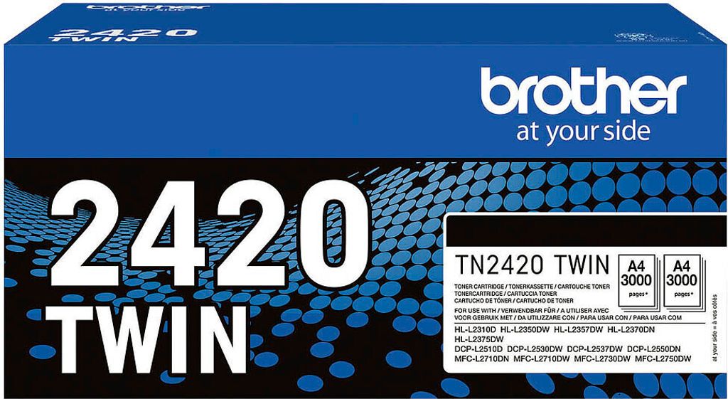 Brother TN2420 TWIN - 2er-Pack - Hohe Ergiebigkeit Produktbild 