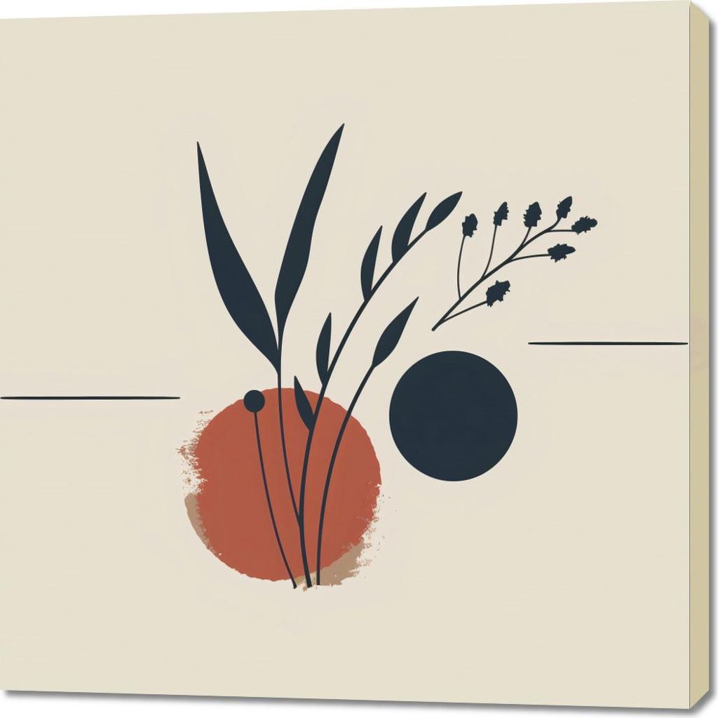 Bild 100x100cm Botanische Farbe