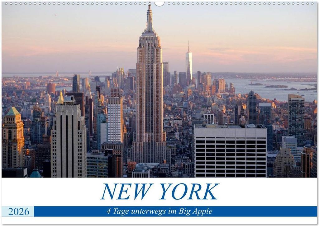 New York - 4 Tage unterwegs im Big Apple (Wandkalender 2026 DIN A2 quer), CALVENDO Monatskalender