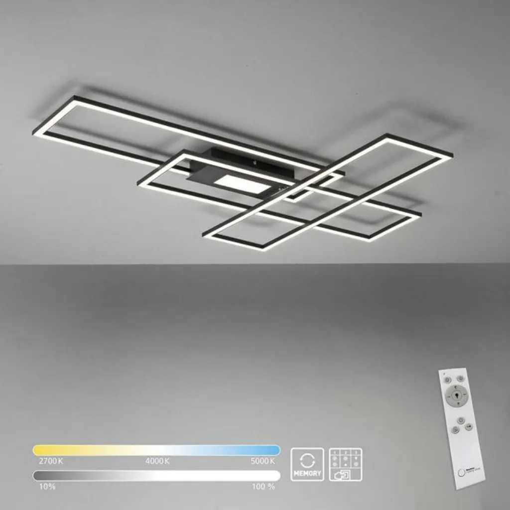 Lampada Soffitto LED 99cm Nera Dimmerabile Telecomando 230V - 25