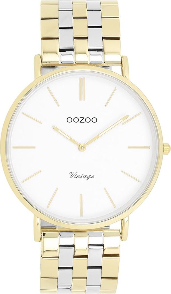 Oozoo Armbanduhr silber gold Metall Vintage Series Damen Analog-Quarzuhr UOC20402
