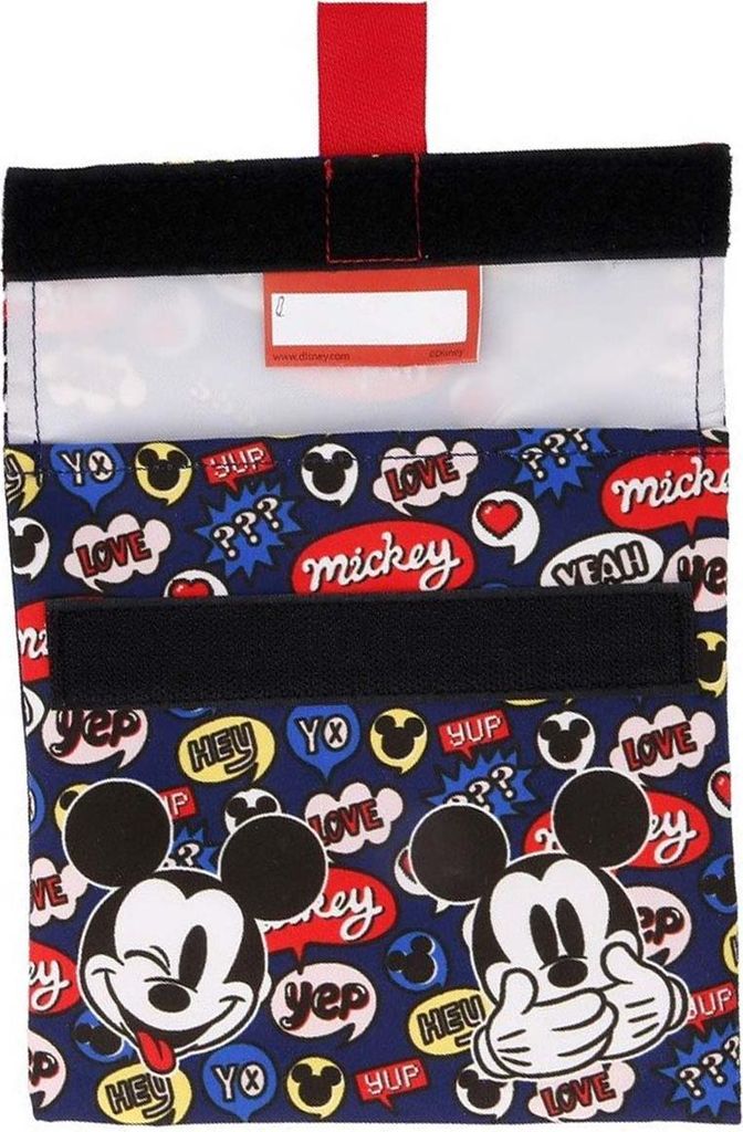 Mickey Mouse, Wiederverwendbare Kinder-Lunchtasche mit Klettverschluss, Blau