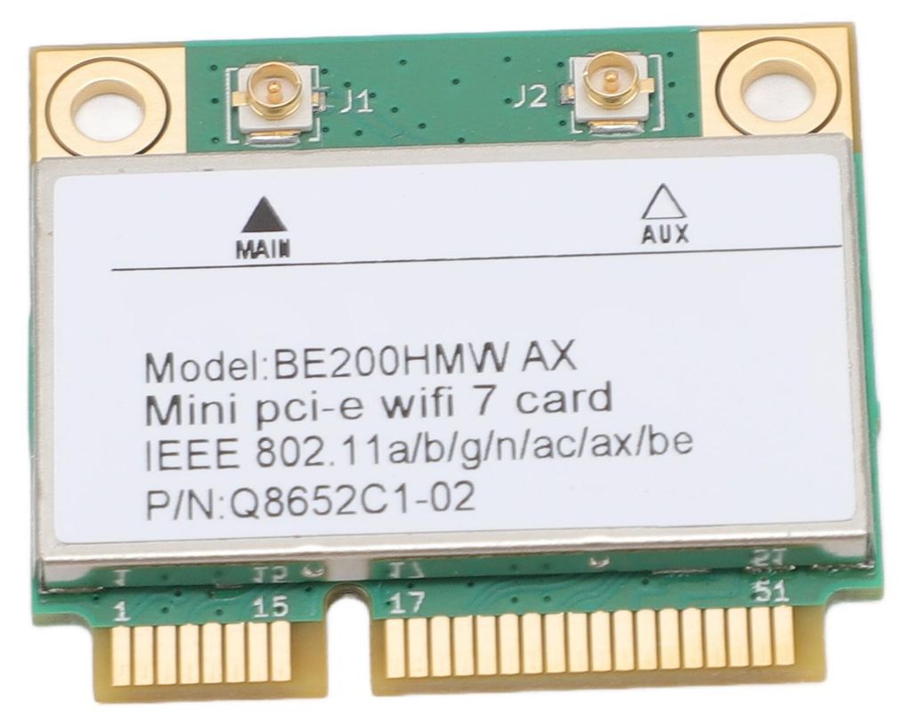 Mini PCIe WiFi 7 karta 8774 Mb/s, dvoupásmová gigabitová Obrázek produktu 