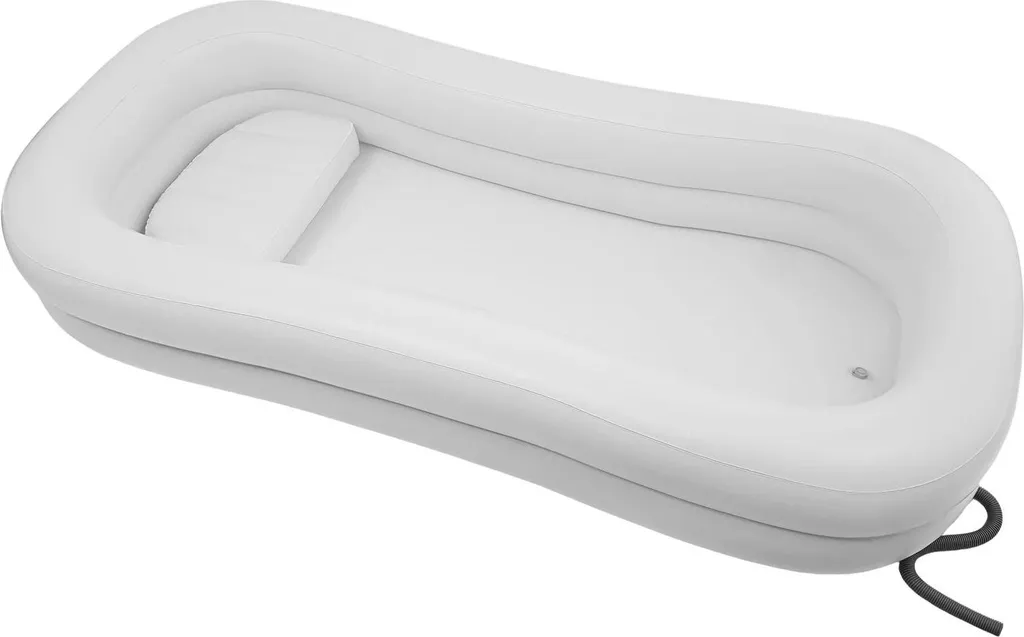 Bac à douche gonflable 220x100 cm avec pompe de gonflage pour lit senior
