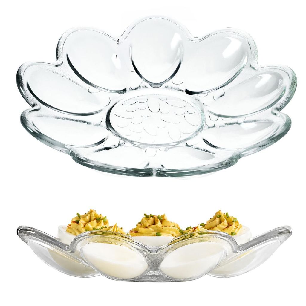 KADAX Assiette à oeufs "Ferry", en verre, Assiette pour Image du produit 
