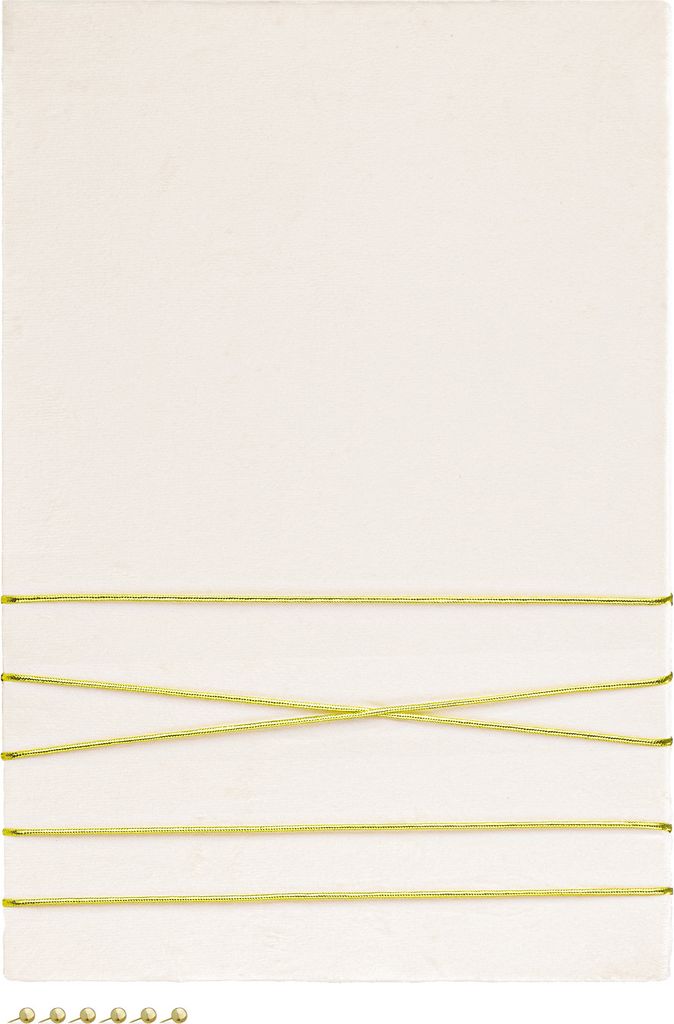 Navaris Pinnwand Collage Fotowand aus Samt - 44x30cm Bilderhalter - Fotohalter mit Schnur - für Fotos Bilder Postkarten - inkl. Stecknadeln - Beige