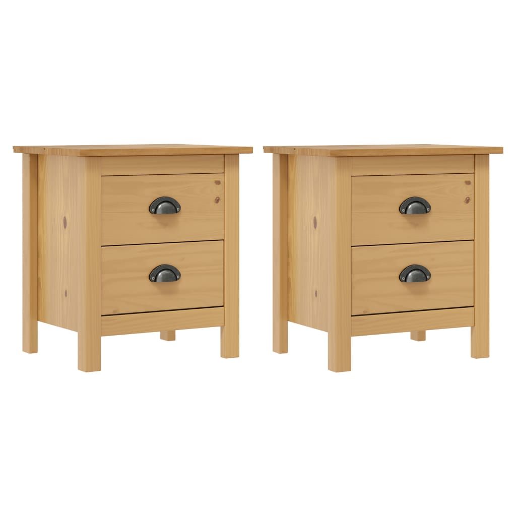 vidaXL Comodini Hill 2 pezzi 46x35x49,5 cm in legno di pino Immagine del prodotto 