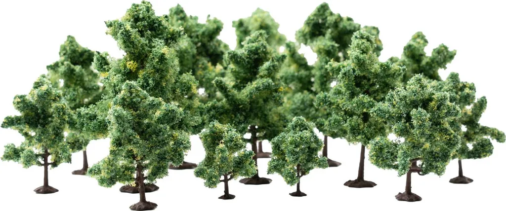Set d'arbres caduques NOCH 24603 de haute qualité, tailles 4-10 cm