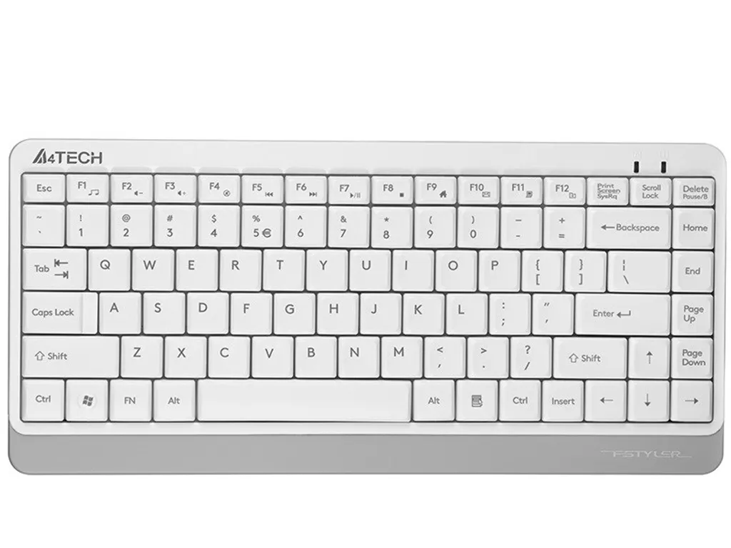 Clavier PC Blanc FSTLYER FK11 A4Tech - Design Slim pour Bureau et Maison