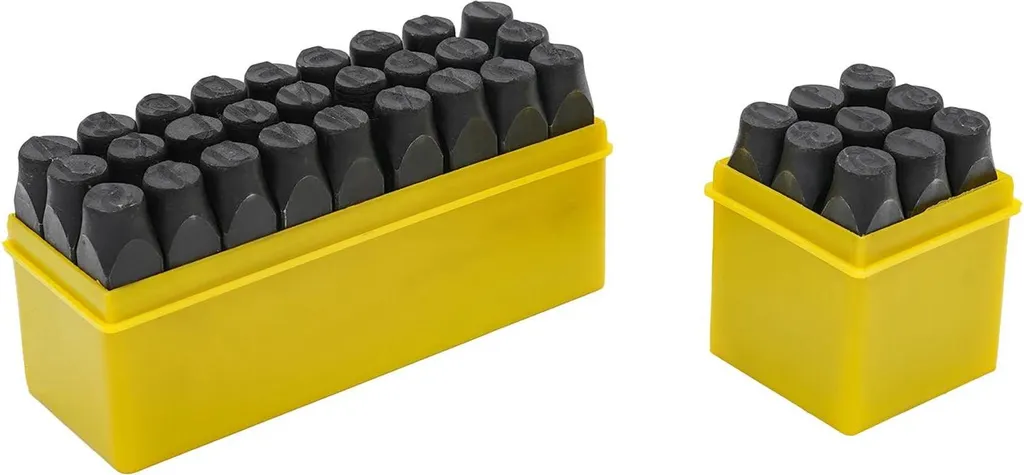 Jeu de poinçons à frapper lettres et chiffres pour marquage sur cuir