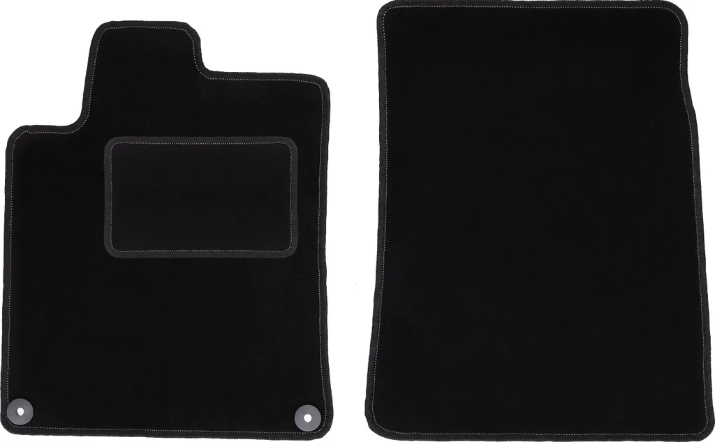 Wielganizator tappetini auto velours anteriori adatto per Citroen C5 I (2001-2008, berlina, station wagon) neri, set 2 pz, con fissaggi
