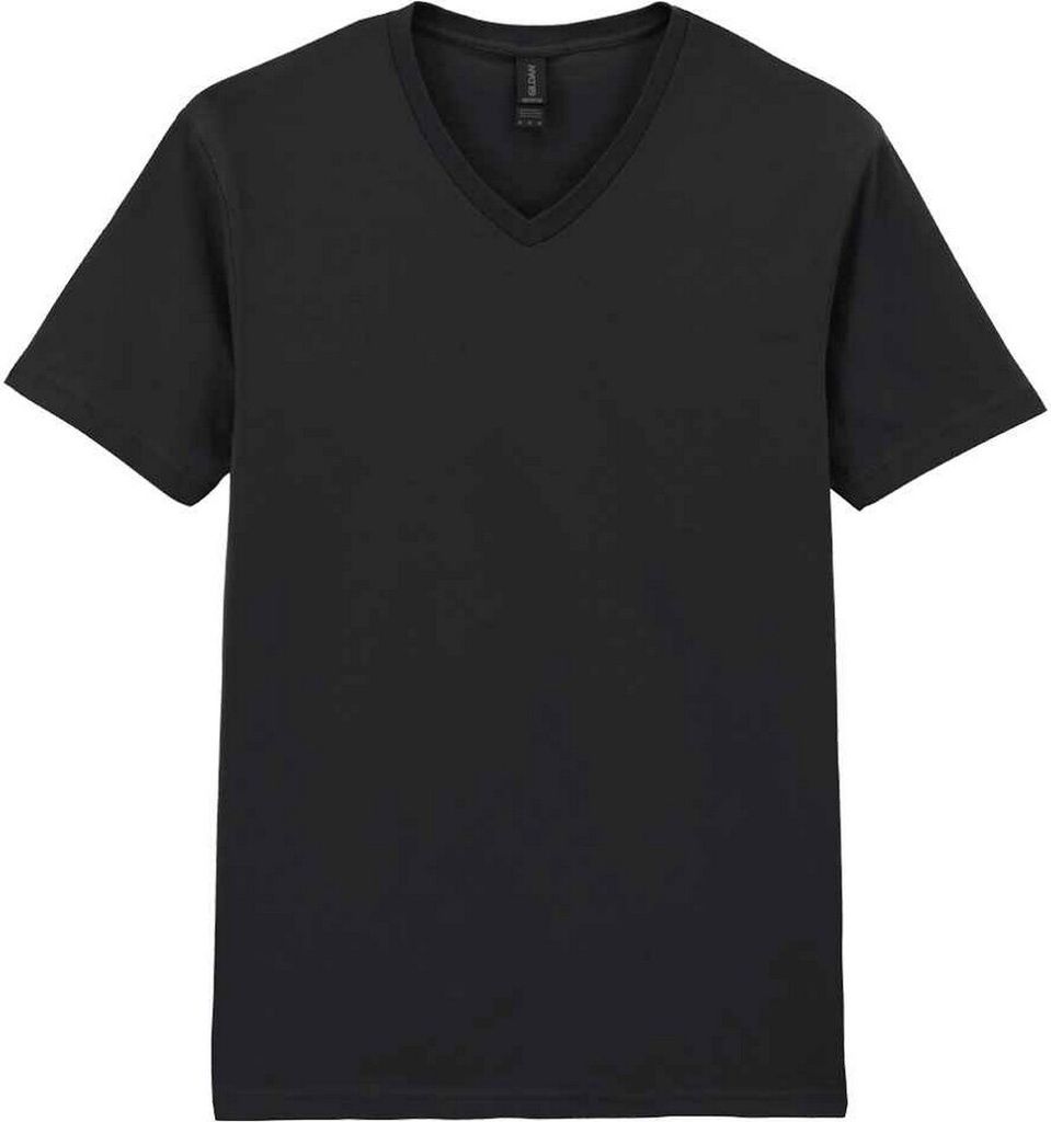 Gildan - "Softstyle" T-Shirt V-Ausschnitt für Herren RW9530 (3XL) (Schwarz)