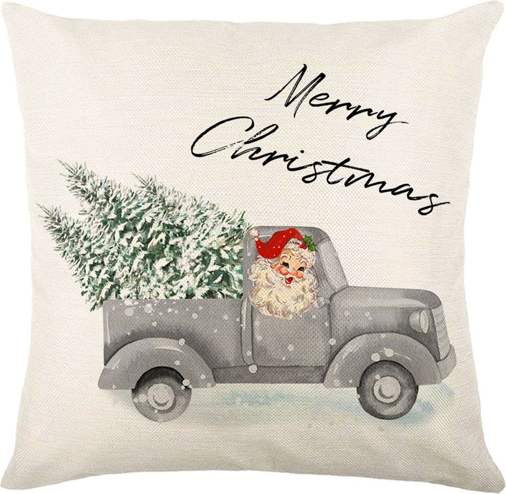 Weihnachten Kissenbezug Komfortable haltbar staubdichtes, waschbares, auffälliger Schutzhotel Hotel Home Rosa Dekorative Wurfkissenabdeckung für ...