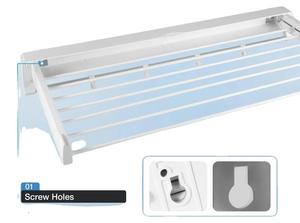 Étendoir à linge pliable et compact à 3 niveaux pour petits espaces