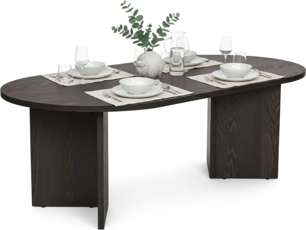 Dmora Couchtisch Porcari 119x60x40h cm Schwarz, Rechteckig, Tischplatte aus Edelfurnier