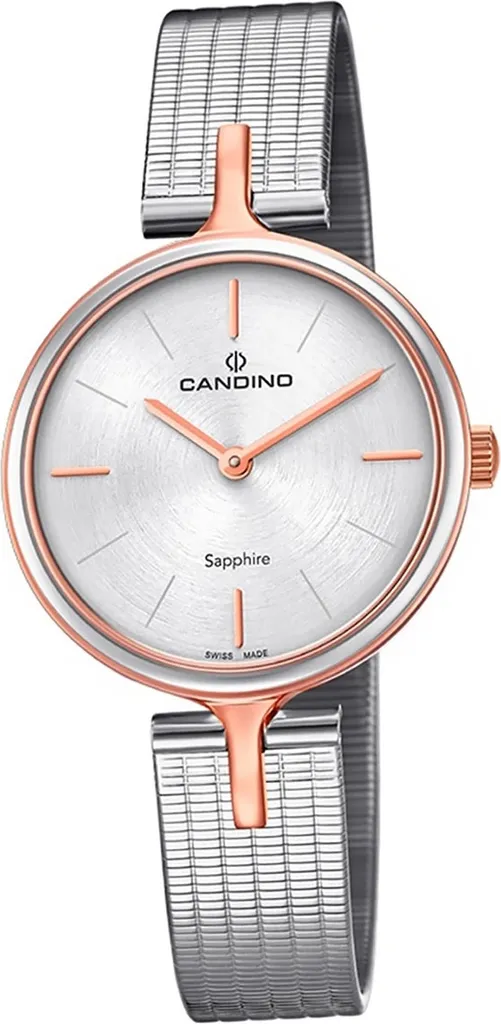 Montre Candino Argentée C4643/1 avec Bracelet Inox et Cadran Raffiné