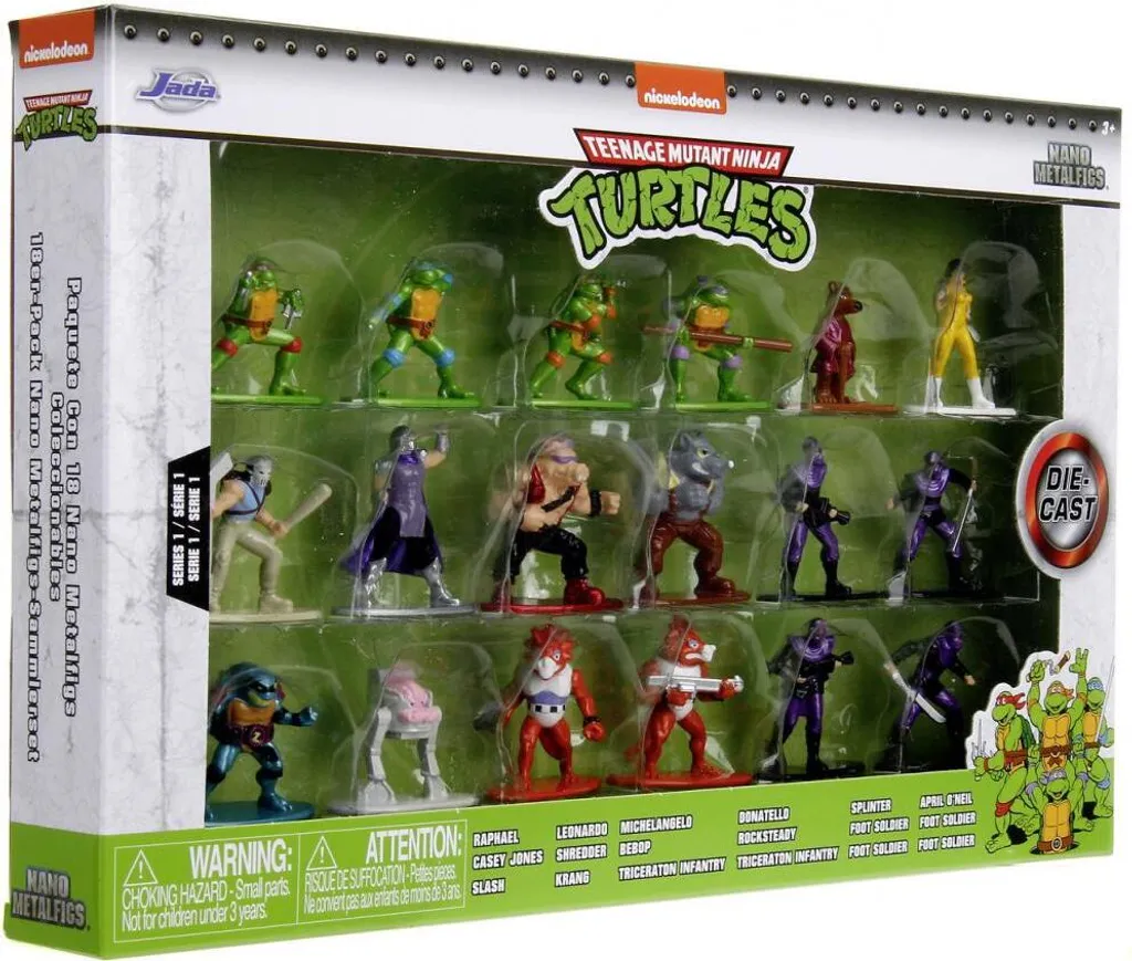Jada Turtles Metal Figures 18-Pak : Figurines Ninja Warrior en Métal